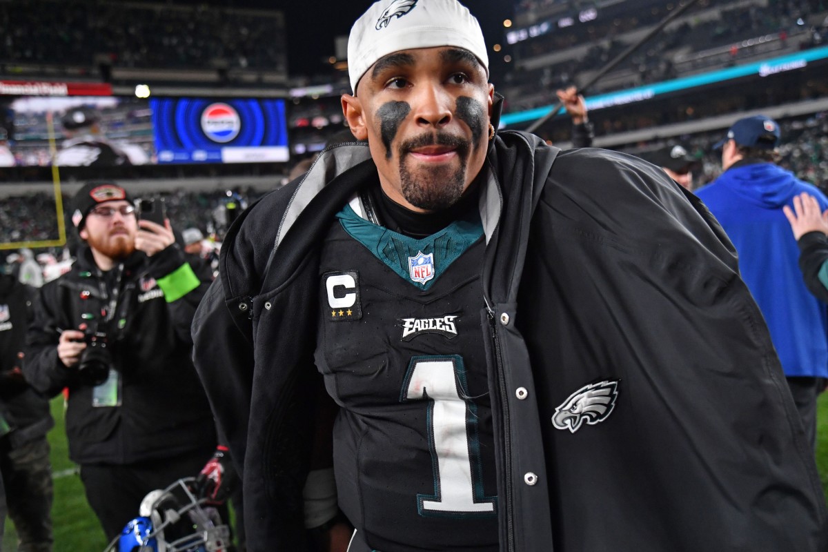 Jalen Hurts after the Eagles beat the New York Giants in Week 16